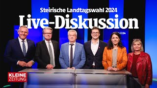 Landtagswahl Steiermark 2024  LiveDiskussion der Spitzenkandidaten [upl. by Oirasan]