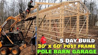 Pole barn build on our Florida homestead [upl. by Neelyak153]