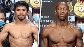 Manny Pacquiao vs Yordenis Ugas  FULL WEIGHIN amp FINAL FACEOFF  MGM Las Vegas [upl. by Nihs]