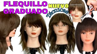 FLEQUILLOS GRADUADOS TECNICA PROFESIONAL✂️ How to cut BANGS HairCuts [upl. by Airottiv]