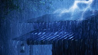 Fall into Sleep in 3 Minutes with Heavy Rain amp Thunder Intense Sounds on Tin Roof  REAL RAIN 🌧️ [upl. by Novla384]