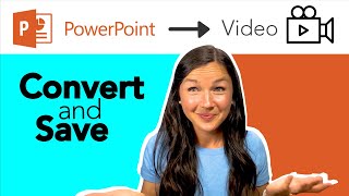 How to turn Powerpoint Into Video Quick Convert amp Save  How to  Tutorial  mp4 mov [upl. by Astra537]