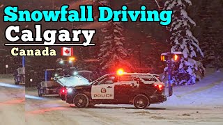 Snowfall Dangerous Driving in Calgary Alberta Canada Calgary Alberta Canada snow [upl. by Abercromby]