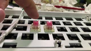 TTC Gold Pink Switches stock vs lubed sound comparison [upl. by Odie576]