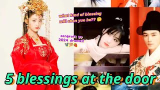 congrats shen yue new drama quot5 blessings at the doorquot for 2024 📽️🍓💋 [upl. by Adekram329]