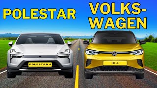 Polestar 4 Long Range Dual Motor vs VW ID4 GTX 2024  Which is better [upl. by Trub]