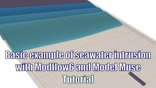 Basic example of seawater intrusion with Modflow6 and BUY on Model Muse 52  Tutorial [upl. by Vadnee]