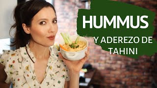 CÓMO HACER HUMMUS Garbanzos Y ADEREZO DE TAHINI DELICIOSO Y SALUDABLE Vegano y sin gluten [upl. by Esilanna]