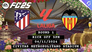 FC25  LaLiga R1  Atletico Madrid vs Valencia  GIA Football [upl. by Ketchan]