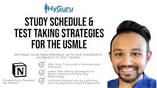 NEW Course HyGuru Study Schedule Productivity and Test Taking Strategies for the USMLE 2023 [upl. by Myrtice863]