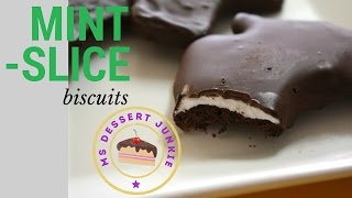 AUSTRALIAN MINT SLICE BISCUITS  AUSTRALIA DAY  MsDessertJunkie [upl. by Niran506]