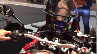 Honda Africa Twin 1000 display on keyturn ignition  EICMA 2015 [upl. by Carmencita]