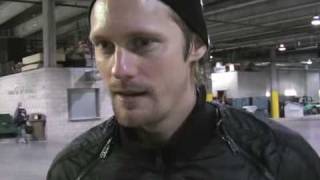 SvenskaFanscom  Alexander Skarsgård turn on CC for subs [upl. by Illah]