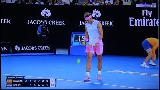 R NADAL VS M CILIC  Australia Open 2018  Quarter Final [upl. by Ocana]