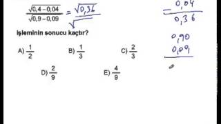 KPSS 2012 Lisans Matematik Soruları ve Çözümleri1 [upl. by Ehctav958]