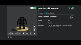 Buying Headless Horseman Roblox made me toxic [upl. by Inerney]