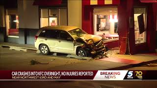 Car crashes into Oklahoma City KFC leaving behind significant damage [upl. by Anavoig]