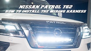 NISSAN PATROL Y62 BEHIND GRILLE LIGHTBAR WIRING HARNESS How to Install [upl. by Alan]