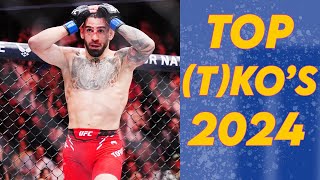 TOP UFC TKOs of 2024 So Far [upl. by Herwig556]