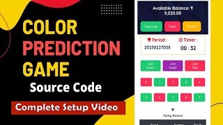 Create Color Prediction Game Website I Full Setup Step By Step  Source Code Download 2024 [upl. by Hoem]