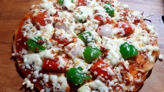 Pizza recipe  No oven  No Yeast  No Knead  Trending quick pizza recipe  Cook with Sana [upl. by Leboff284]