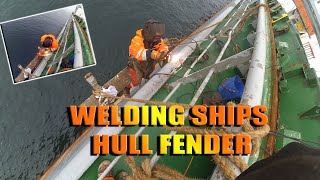 WELDING SHIPS HULL  SMAW Welding sa barko  Ship Repair [upl. by Aleras]