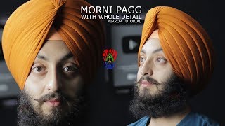 Morni Pagg  Morni Turban  With Whole Detail  Mirror Tutorial [upl. by Nohsreg]