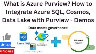 What is Azure Purview How to Integrate Azure SQL Cosmos Data Lake with Purview  Demos [upl. by Picardi172]