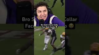 Bro Said A Horse Collar Face Mask Combo 😭 shorts collegefootball twitchclips [upl. by Nwadrebma]