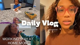 DAY IN THE LIFE OF A WORK FROM HOME MOM OF 2  My WorkfromHome Reality [upl. by Yrrek]