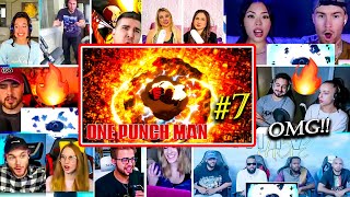 SAITAMA DESTROYS THE METEOR🔥🤯One Punch Man Season 1 Episode 7 Reaction Mashup  ワンパンマン [upl. by Eyaf]