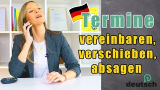 Wie vereinbare ich Termine auf Deutsch und wie sage ich sie ab📆 [upl. by Mufinella]