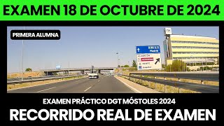 EXAMEN PRÁCTICO de CONDUCIR en MÓSTOLES  DÍA 18 DE OCTUBRE 2024  RECORRIDO REAL [upl. by Salome]