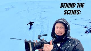 FILMING AN ARCTIC SURF MOVIE  FIRST TIME SNOWBOARDING in ANOTHER COUNTRY [upl. by Sension129]