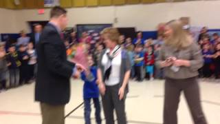 Jerri DePuy receives distinguished Service Award at Murphy Elementary in Lapeer [upl. by Anujra286]