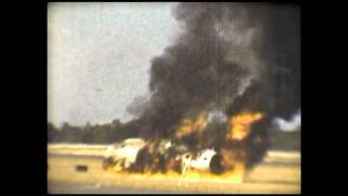 Aircraft firefighting at SAC Firepower Demonstration Eglin AFB Florida circa 1958 [upl. by Egdamlat]