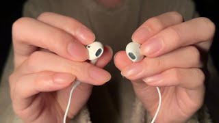 ASMR Earphone Mic Binaural TappingNo Talking [upl. by Edgell]