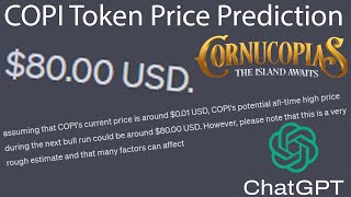 COPI token Price prediction ChatGPT [upl. by Yralih174]