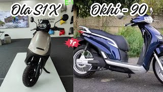 OLA S1 X  OKHI 90  OLA S1 X Vs OKINAWA 90 REVIEW PRICE RANGE TOP SPEED BATTERY [upl. by Zilvia91]