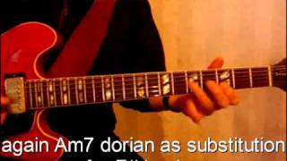 Autumn Leaves jazz guitar improvisation 3 with scale explanations [upl. by Dredi]