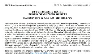 Ondra Záruba počítá cenu kapitálu DRFG Bond 2024 [upl. by Jacqueline195]