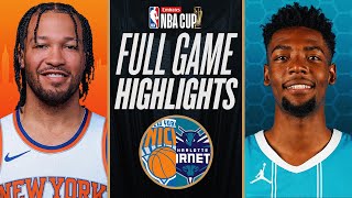 KNICKS at HORNETS  EMIRATES NBA CUP 🏆  FULL GAME HIGHLIGHTS  November 29 2024 [upl. by Nuhs]