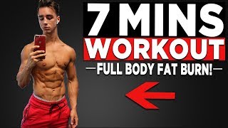 7 MIN MORNING WORKOUT NO EQUIPMENT BODYWEIGHT WORKOUT [upl. by Auqinimod]