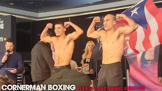 XANDER ZAYAS VS DAMIAN SOSA WEIGH IN amp FACE OFF AHEAD OF COMAIN EVENT BOUT  MADISON SQUARE GARDEN [upl. by Anirbes]