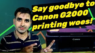 Canon G2000 Printer Head Cleaning  Canon G2000 Color Print Problem  canonprinter [upl. by Oironoh]