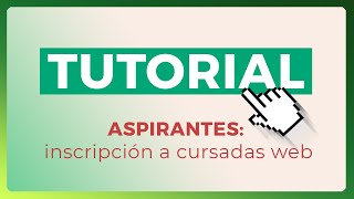 ASPIRANTES Tutorial de Inscripción a cursadas web  Universidad Nacional de Luján [upl. by Brandon931]