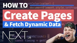 Create Pages amp Fetch Data in Nextjs Using Static amp Dynamic Routes [upl. by Nauqad]