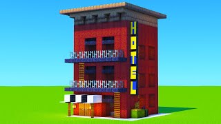 Minecraft Tutorial How To Make a City Hotel [upl. by Ruyle]