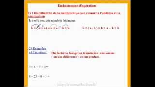 5eme cours de maths pour factoriser un calcul avec la règle de la distributivite [upl. by Anirbaz]