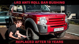 Land Rover Discovery 3 LR3 Knocking sound fixed  Front Right Anti Roll Bar Bushing Replacement [upl. by Bacchus713]